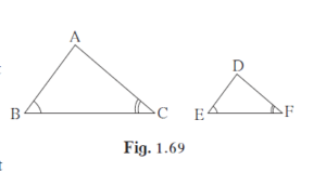 In D ABC and D DEF Ð B = Ð E, Ð F = ÐC and AB = 3DE