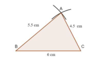 D ABC ~ D LMN. In D ABC, AB = 5.5 cm, BC = 6 cm, CA = 4.5 cm. Construct D ABC and D LMN such that BC MN = 5 4 .