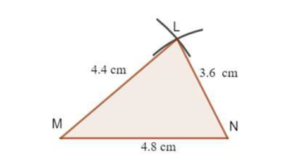 D ABC ~ D LMN. In D ABC, AB = 5.5 cm, BC = 6 cm, CA = 4.5 cm. Construct D ABC and D LMN such that BC MN = 5 4 .