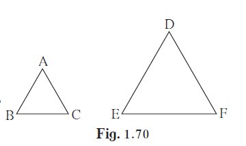 Problem Set 1 | Q 1.4 | Page 26 ∆ABC and ∆DEF are equilateral triangles, A(∆ABC): A(∆DEF) = 1: 2. If AB = 4 then what is length of DE? 2√2 4 8 4√2