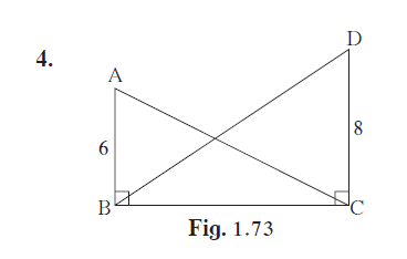 Problem Set 1 | Q 4 | Page 27 In the given figure, ∠ABC = ∠DCB = 90° AB = 6, DC = 8 then
