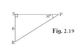 See figure 2.19. Find RP and PS using the information