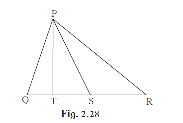 In the figure 2.28 seg PS is the median of D PQR