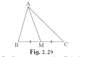 In D ABC, point M is the midpoint of side BC.