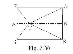 In figure 2.30, point T is in the interior of rectangle PQRS,