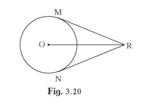 Practice Set 3.1 | Q 2 | Page 55 In the adjoining figure, O is the centre of the circle. From point R, seg RM and