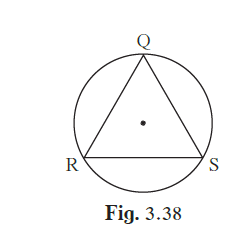 In fig 3.38 D QRS is an equilateral triangle. Prove that,