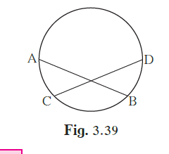 In fig 3.39 chord AB @ chord CD, Prove that