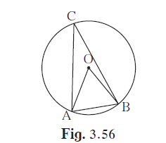 In figure 3.56, in a circle with centre O, length of chord AB is equal