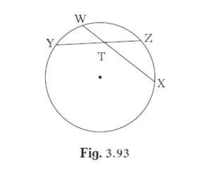 In figure 3.93, m(arc WY) = 44°, m(arc ZX) = 68°, then